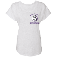 Load image into Gallery viewer, logo_outline_purple_text NL6760 Next Level Ladies' Triblend Dolman Sleeve