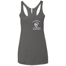 Load image into Gallery viewer, logo_outline_white_text NL6733 Next Level Ladies' Triblend Racerback Tank