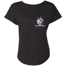 Load image into Gallery viewer, logo_outline_purple_text NL6760 Next Level Ladies' Triblend Dolman Sleeve