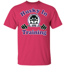 Load image into Gallery viewer, Husky in training G500B Gildan Youth 5.3 oz 100% Cotton T-Shirt
