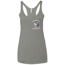 Load image into Gallery viewer, logo_outline_white_text NL6733 Next Level Ladies' Triblend Racerback Tank