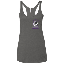 Load image into Gallery viewer, logo_outline_purple_text NL6733 Next Level Ladies' Triblend Racerback Tank