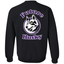 Load image into Gallery viewer, Husky in training PC90Y Port and Co. Youth Crewneck Sweatshirt