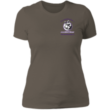 Load image into Gallery viewer, logo_outline_purple_text NL3900 Next Level Ladies' Boyfriend T-Shirt