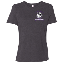 Load image into Gallery viewer, logo_outline_purple_text B6400 Bella + Canvas Ladies' Relaxed Jersey Short-Sleeve T-Shirt
