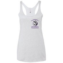 Load image into Gallery viewer, logo_outline_purple_text NL6733 Next Level Ladies' Triblend Racerback Tank