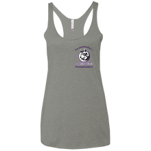 Load image into Gallery viewer, logo_outline_purple_text NL6733 Next Level Ladies' Triblend Racerback Tank