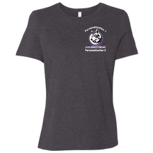 Load image into Gallery viewer, logo_outline_white_text B6400 Bella + Canvas Ladies' Relaxed Jersey Short-Sleeve T-Shirt