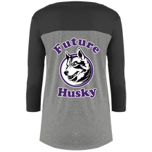 Load image into Gallery viewer, Husky in training DT2700 District Juniors' Rally 3/4 Sleeve T-Shirt