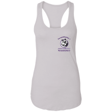 Load image into Gallery viewer, logo_outline_purple_text NL1533 Next Level Ladies Ideal Racerback Tank