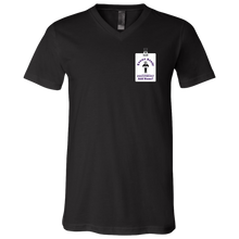 Load image into Gallery viewer, guy_badge_personalize 3005 Bella + Canvas Unisex Jersey SS V-Neck T-Shirt