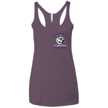 Load image into Gallery viewer, logo_outline_purple_text NL6733 Next Level Ladies' Triblend Racerback Tank