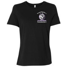 Load image into Gallery viewer, logo_outline_white_text B6400 Bella + Canvas Ladies' Relaxed Jersey Short-Sleeve T-Shirt