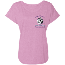 Load image into Gallery viewer, logo_outline_purple_text NL6760 Next Level Ladies' Triblend Dolman Sleeve