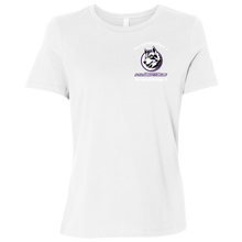Load image into Gallery viewer, logo_outline_white_text B6400 Bella + Canvas Ladies' Relaxed Jersey Short-Sleeve T-Shirt