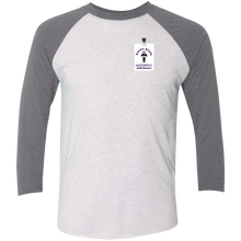 Load image into Gallery viewer, NL6051 Next Level Tri-Blend 3/4 Sleeve Baseball Raglan T-Shirt event