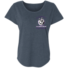 Load image into Gallery viewer, logo_outline_purple_text NL6760 Next Level Ladies' Triblend Dolman Sleeve