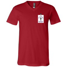 Load image into Gallery viewer, guy_badge_personalize 3005 Bella + Canvas Unisex Jersey SS V-Neck T-Shirt