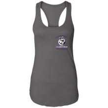 Load image into Gallery viewer, logo_outline_purple_text NL1533 Next Level Ladies Ideal Racerback Tank