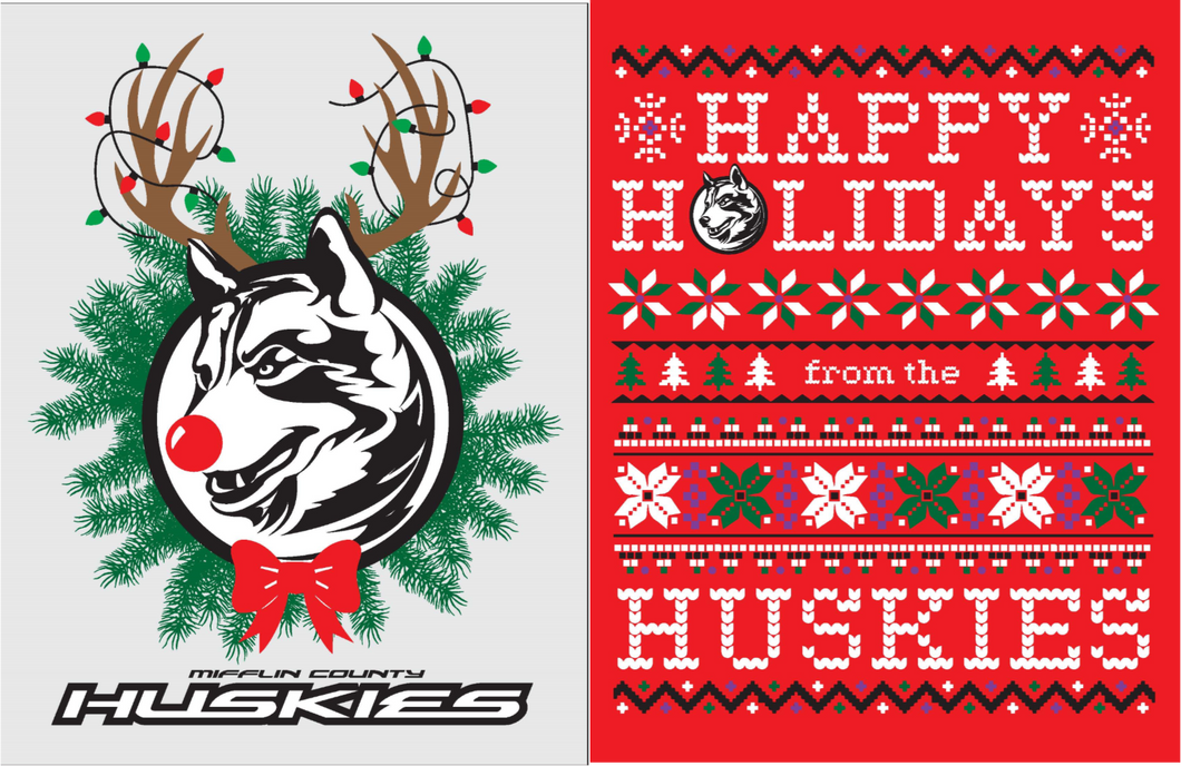 Holiday Tops - Husky with Antlers or Ugly Sweater