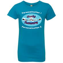 Load image into Gallery viewer, Swimming-white_text NL3710 Girls' Princess T-Shirt