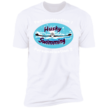 Load image into Gallery viewer, Swimming-white_text NL3600 Premium Short Sleeve T-Shirt