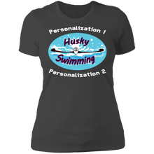 Load image into Gallery viewer, Swimming-white_text NL3900 Ladies' Boyfriend T-Shirt
