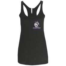 Load image into Gallery viewer, logo_outline_purple_text NL6733 Next Level Ladies&#39; Triblend Racerback Tank