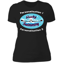 Load image into Gallery viewer, Swimming-white_text NL3900 Ladies' Boyfriend T-Shirt