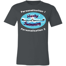 Load image into Gallery viewer, Swimming-white_text 3001C Unisex Jersey Short-Sleeve T-Shirt