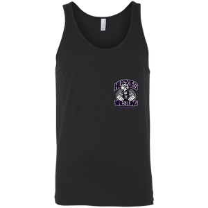 Wrestling-Purple-text 3480 Bella + Canvas Unisex Tank