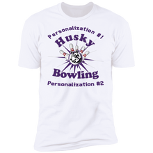Load image into Gallery viewer, Bowling-purple text NL3600 Premium Short Sleeve T-Shirt