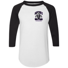 Load image into Gallery viewer, Wrestling-Purple-text 420 Augusta Colorblock Raglan Jersey