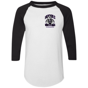 Wrestling-Purple-text 420 Augusta Colorblock Raglan Jersey