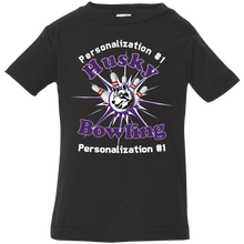 Load image into Gallery viewer, Bowling-white text 3322 Infant Jersey T-Shirt