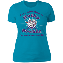 Load image into Gallery viewer, Bowling-purple text NL3900 Ladies' Boyfriend T-Shirt