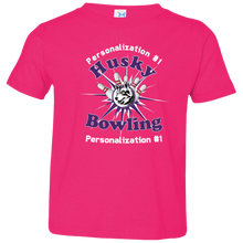 Load image into Gallery viewer, Bowling-white text 3321 Toddler Jersey T-Shirt