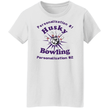 Load image into Gallery viewer, Bowling-purple text G500L Ladies' 5.3 oz. T-Shirt