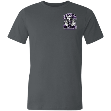 Wrestling-Purple-text 3001U Bella + Canvas Unisex Made in the USA Jersey Short-Sleeve T-Shirt