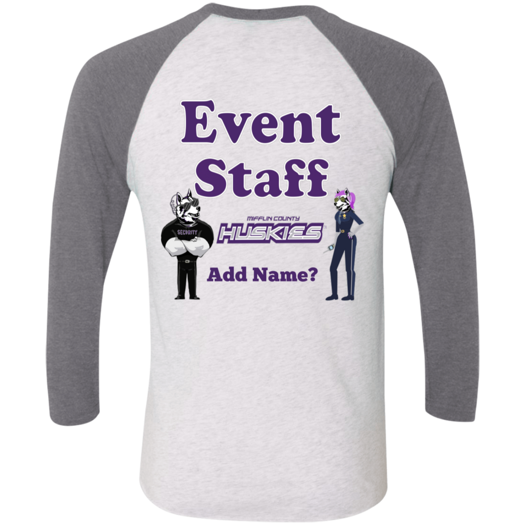 NL6051 Next Level Tri-Blend 3/4 Sleeve Baseball Raglan T-Shirt event