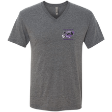 Load image into Gallery viewer, Track-purple text NL6040 Next Level Men's Triblend V-Neck T-Shirt