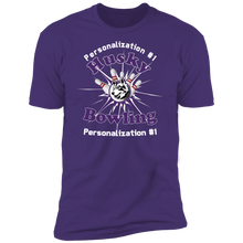 Load image into Gallery viewer, Bowling-white text NL3600 Premium Short Sleeve T-Shirt