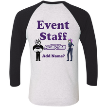 Load image into Gallery viewer, NL6051 Next Level Tri-Blend 3/4 Sleeve Baseball Raglan T-Shirt event