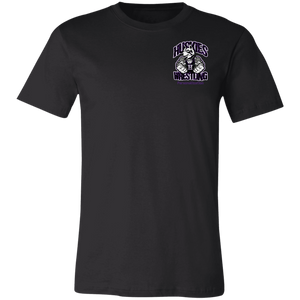 Wrestling-Purple-text 3001C Bella + Canvas Unisex Jersey Short-Sleeve T-Shirt