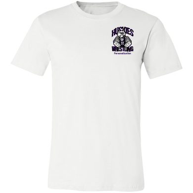 Wrestling-Purple-text 3001C Bella + Canvas Unisex Jersey Short-Sleeve T-Shirt