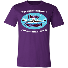 Load image into Gallery viewer, Swimming-white_text 3001C Unisex Jersey Short-Sleeve T-Shirt