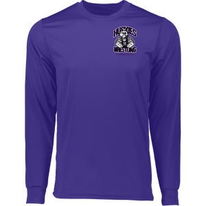 Wrestling-Purple-text 788 Augusta LS Wicking T-Shirt