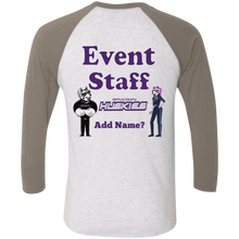 Load image into Gallery viewer, NL6051 Next Level Tri-Blend 3/4 Sleeve Baseball Raglan T-Shirt event