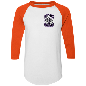 Wrestling-Purple-text 420 Augusta Colorblock Raglan Jersey