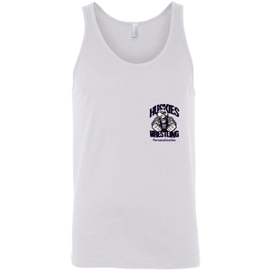 Wrestling-Purple-text 3480 Bella + Canvas Unisex Tank